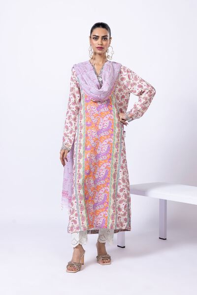 Embroidered | Viscose Oak Silk | Pants | AED 30.00