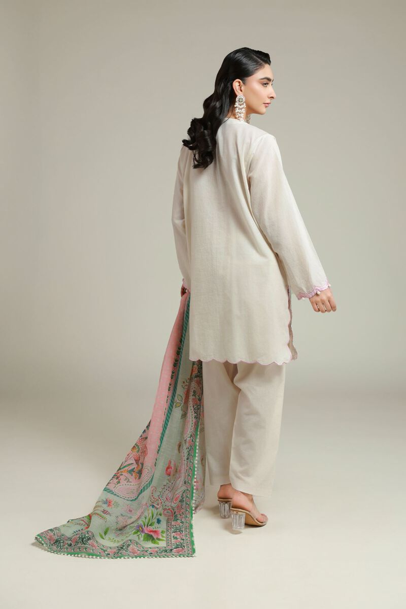 Embroidered | Cambric | Fabrics 3 Piece | null
