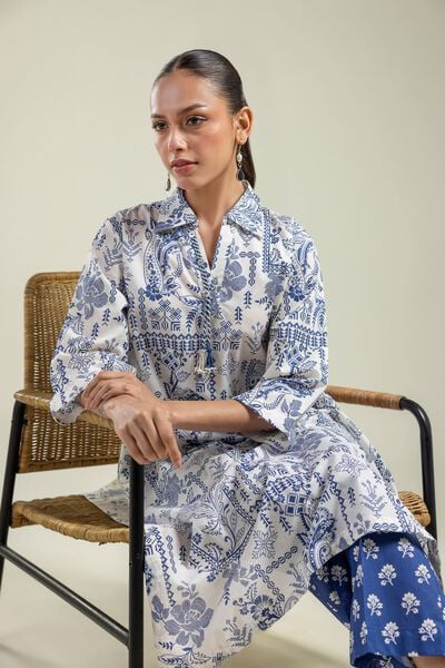Printed | Cambric | Floral Cambric Kurta | AED 100.00