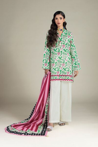 Printed | Cambric | Fabrics 3 Piece | AED 150.00