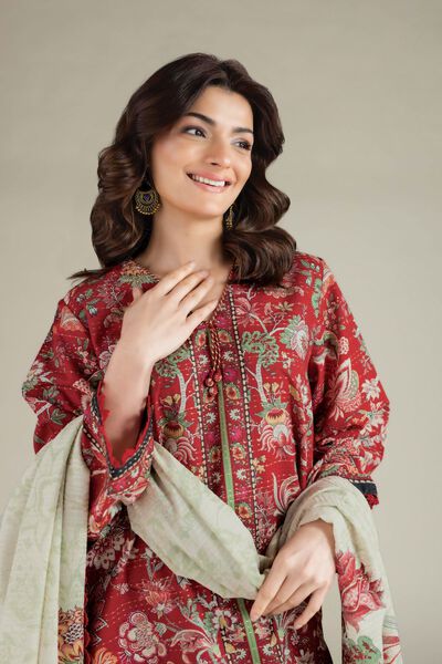 Printed | Mesuri Dobby | Tailored 3 Piece | AED 250.00