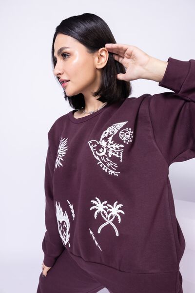 Embroidered | Cotton Polyester Fleece | Sweatshirt | AED 30.00