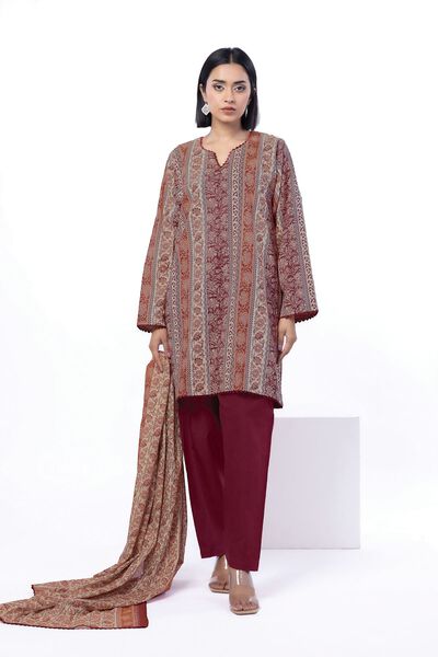 Printed | Cotton | Tailored 3 Piece | AED 180.00