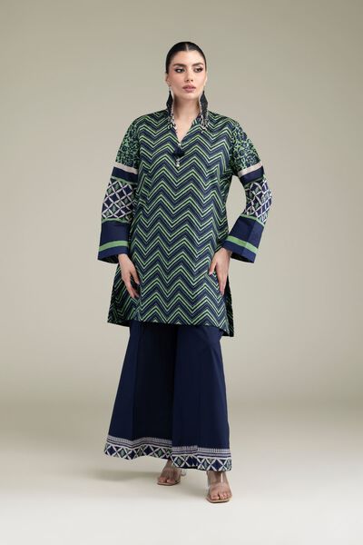 Printed | Cambric | Navy Cambric Pants | AED 40.00