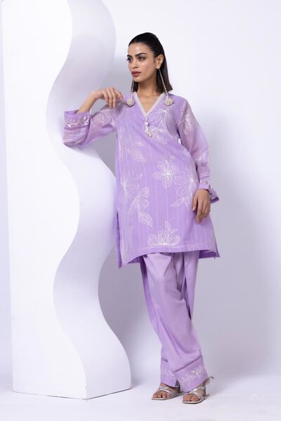 Embroidered | Crosshatch Raw Silk | Shalwar | AED 36.00