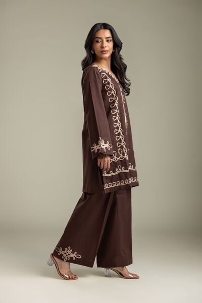 Embroidered | Heavy Textured Cotton | Pants | AED 130.00