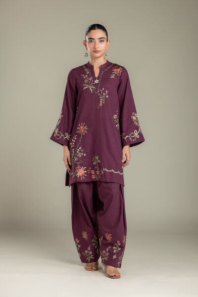 Embroidered | Light Khaddar | Fabrics 2 Piece | Top and Bottom | AED 200.00