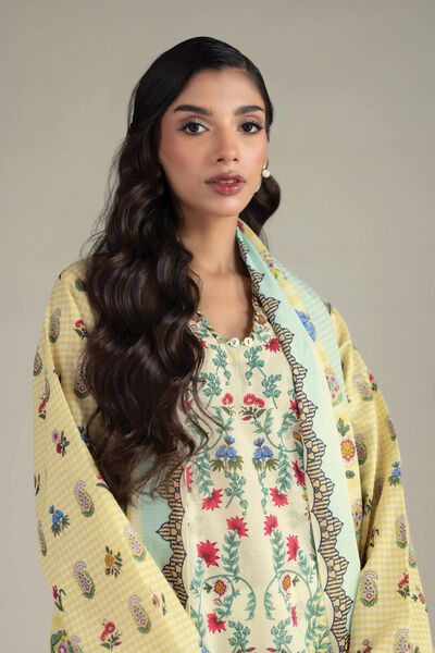 Printed | Cambric | Cambric 3-Piece Dress | AED 75.00