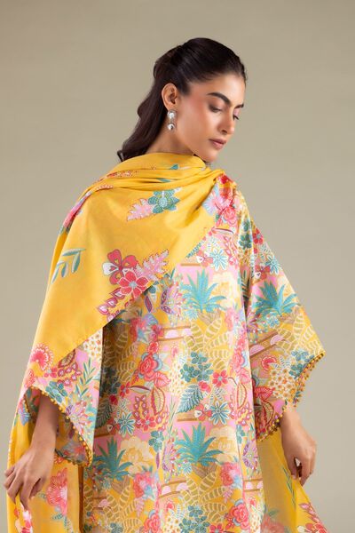 Printed | Cambric | V-Neck Kurta | AED 100.00