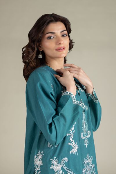 Embroidered | Cambric | Fabrics 2 Piece | Top and Bottom | AED 180.00