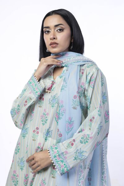 Printed | Cotton | Tailored 3 Piece | AED 180.00
