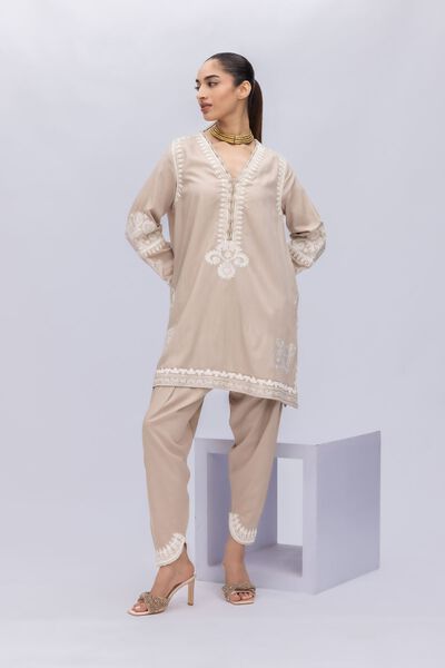 Embroidered | Crosshatch Raw Silk | Shalwar | AED 46.00