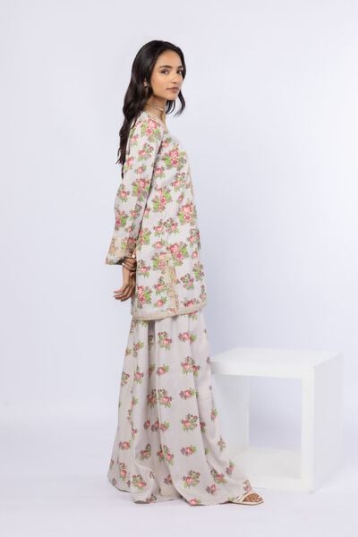 Printed | Crosshatch Raw Silk | Pants | AED 36.00