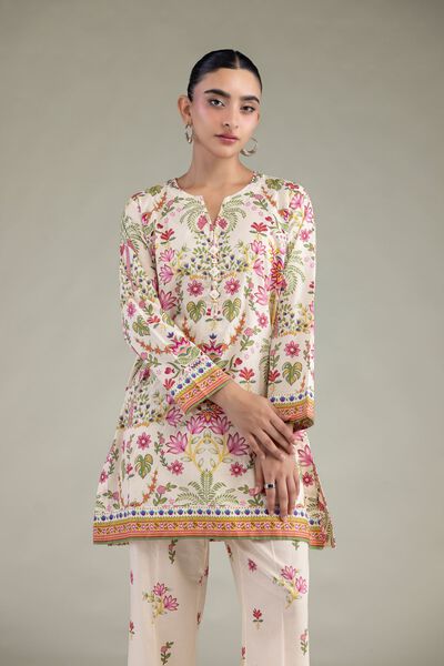 Printed | Cambric | Short Cambric Kurta | AED 150.00