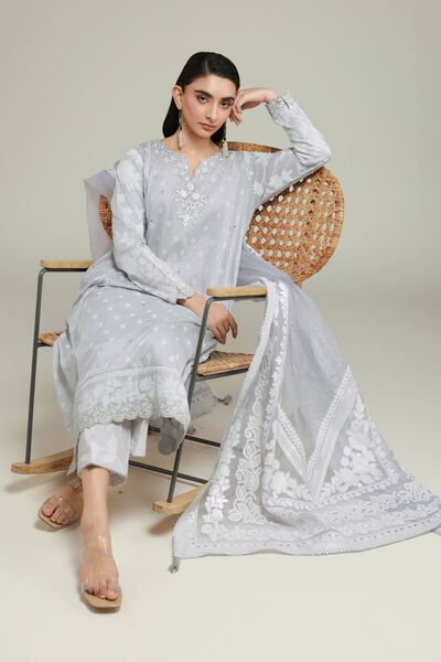 Embroidered | Cambric | Cambric Tailored 3-piece | AED 350.00