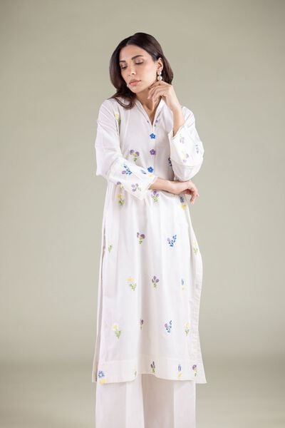 Embroidered | Cambric | Kurta | AED 130.00