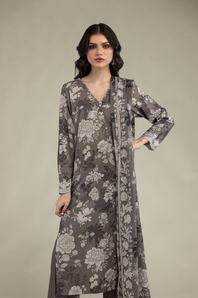 Embroidered | Lawn | Gray Lawn Dupatta | AED 80.00