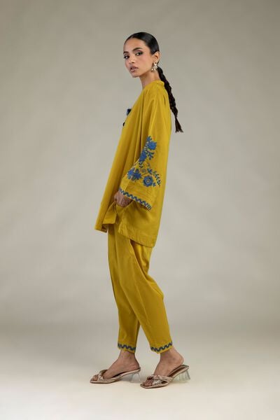 Embroidered | Cambric | Cambric Pants | AED 80.00