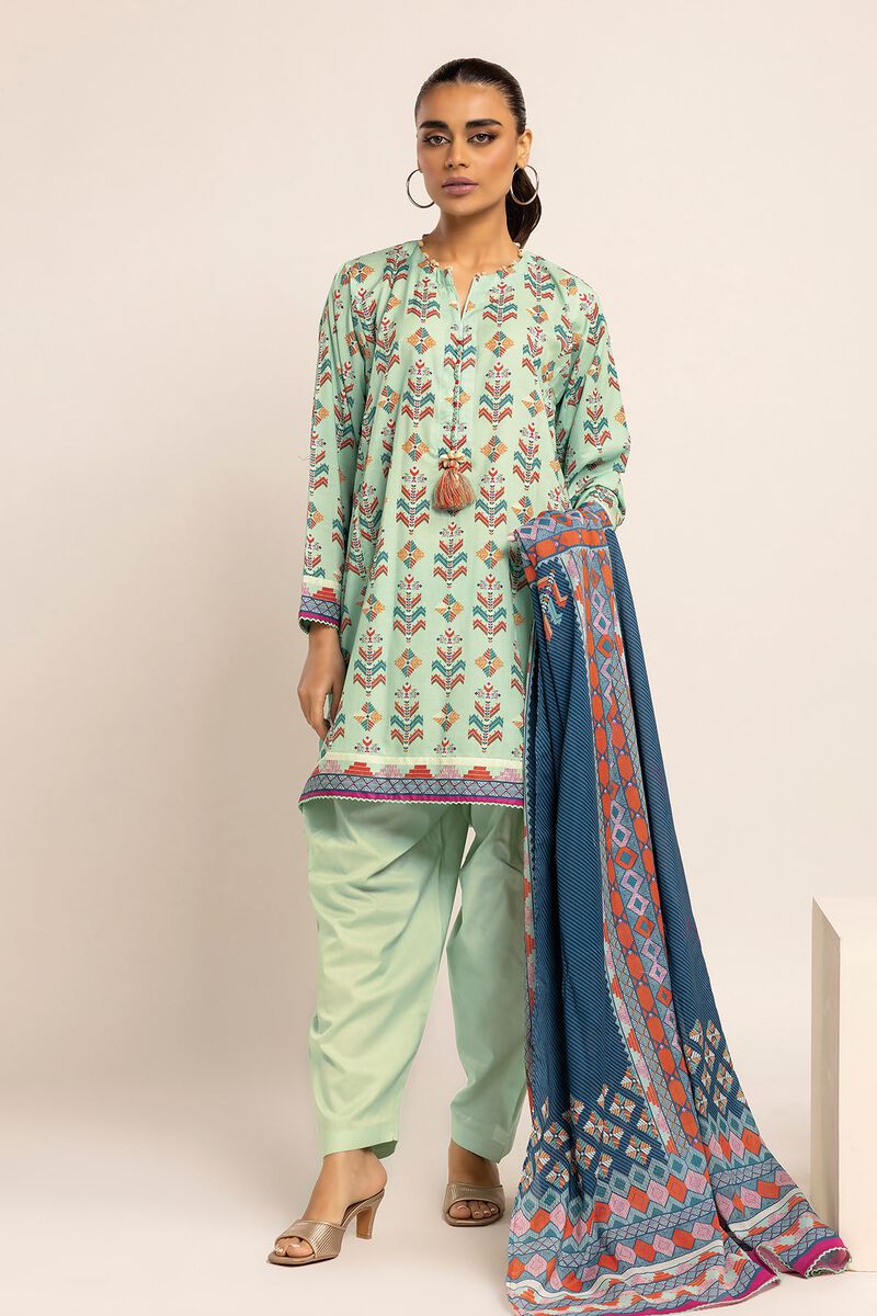 Printed | Cambric | Fabrics 3 Piece | null