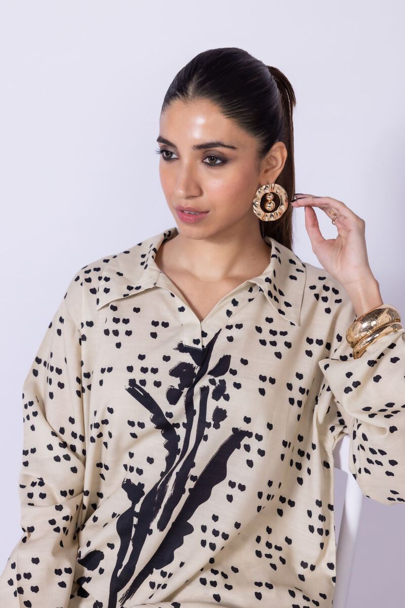 Printed | Dull Raw Silk | Blouse | AED 42.00