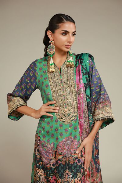 Embroidered | Raw Silk | 3 Piece Co-ord Set | AED 174.00