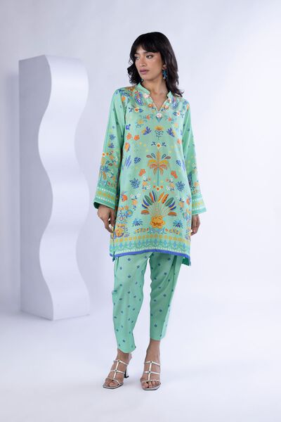 Printed | Thai Silk | Kurta | AED 90.00