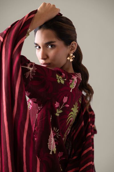 Printed | Textured Cotton | Dupatta | AED 60.00