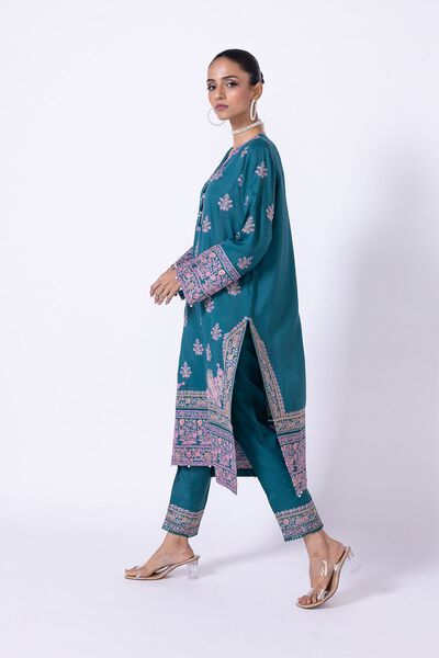 Embroidered | Raw Silk | Pants | AED 30.00