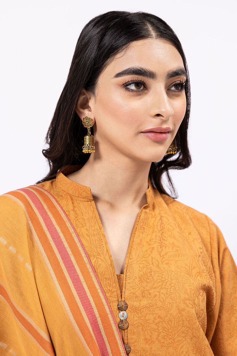 Dyed | Cotton Brosha Jacquard | Fabrics 3 Piece | null