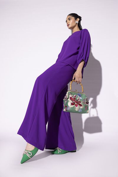 Dyed | Heavy Georgette | Trousers | AED 30.00