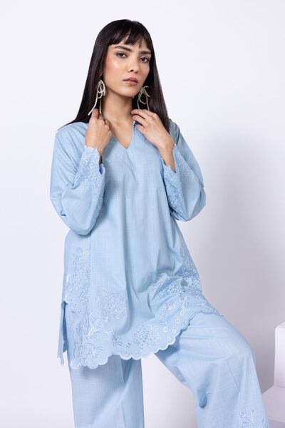 Embroidered | Crosshatch Poplin | Kurta | AED 140.00