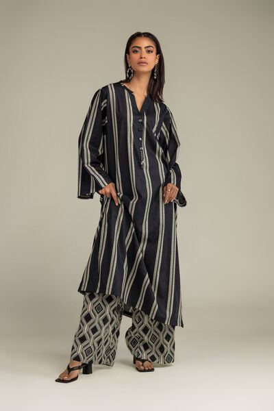 Printed | Cambric | Black Cambric Pants | AED 130.00