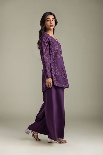 Embroidered | Heavy Textured Cotton | Pants | AED 130.00