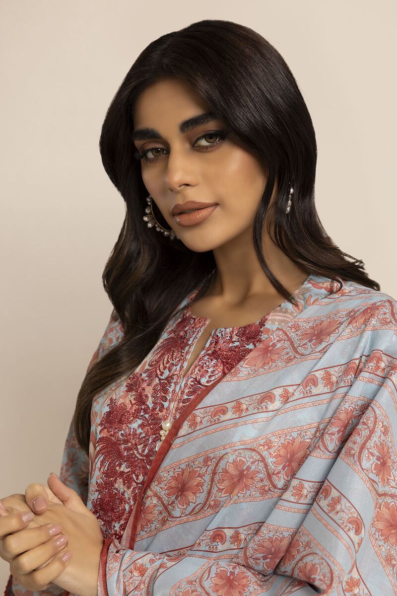 Embroidered | Cambric | Fabrics 3 Piece | null