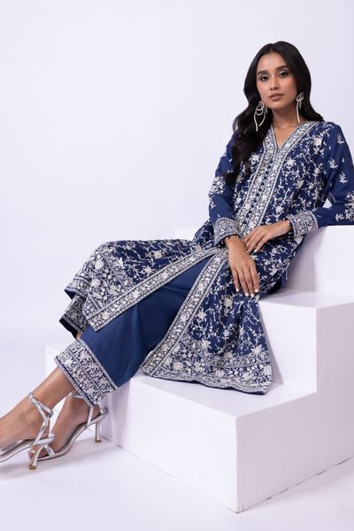 Embroidered | Polyester Crinkle Chiffon | Kurta | AED 320.00