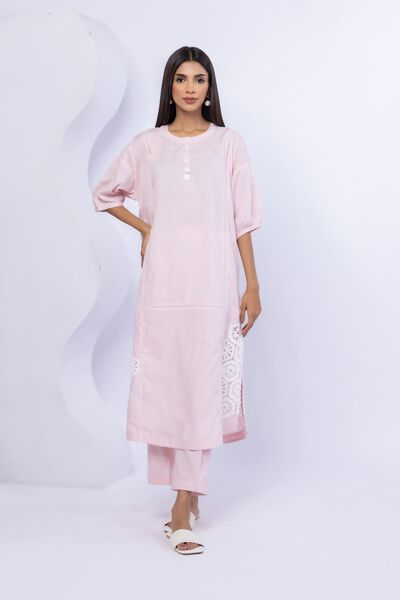Embroidered | Crosshatch Poplin | Kurta | AED 140.00