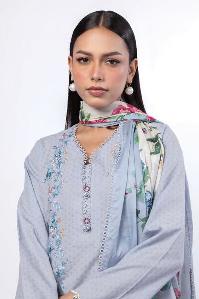 Embroidered | Cotton Dobby | Fabrics 3 Piece | AED 200.00