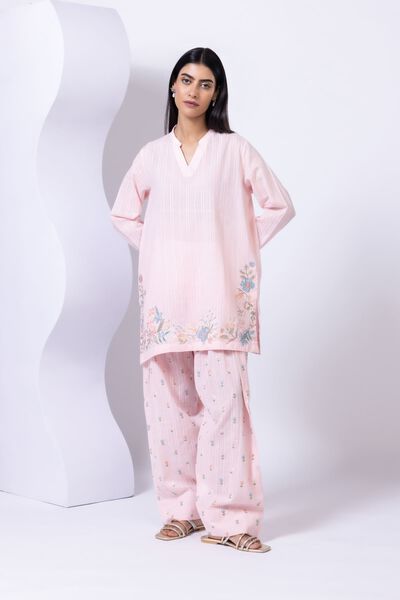 Embroidered | Leno | Pants | AED 80.00