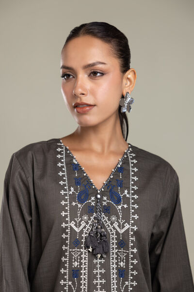 Embroidered | Heavy Textured Cotton | Fabrics 2 Piece | Top and Bottom | AED 200.00
