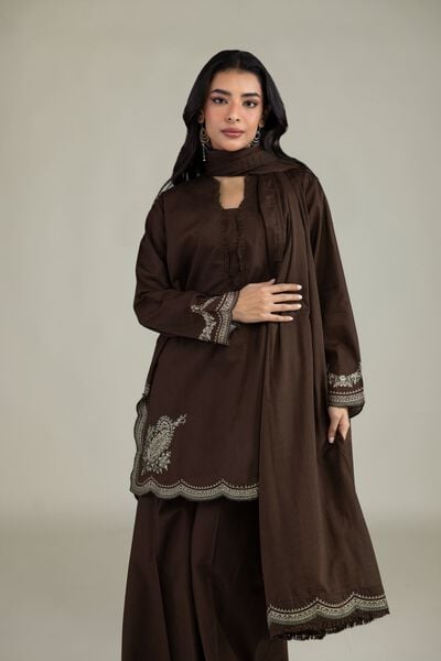 Embroidered | Lawn | Brown Lawn Dupatta | AED 150.00