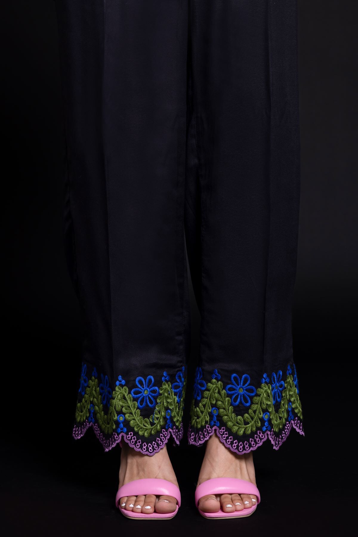 Khaadi store embroidered trousers