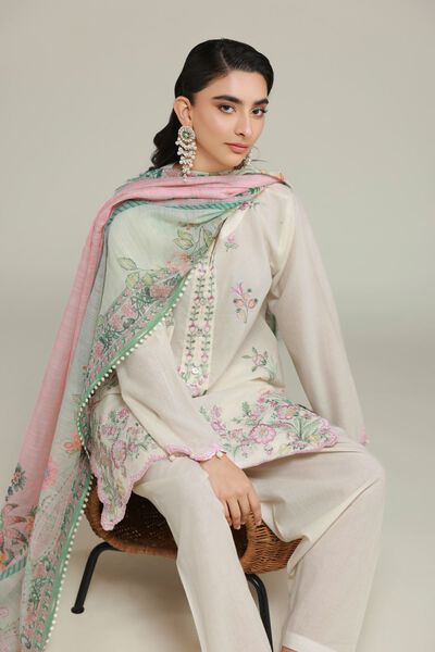 Embroidered | Cambric | Tailored 3 Piece | AED 300.00