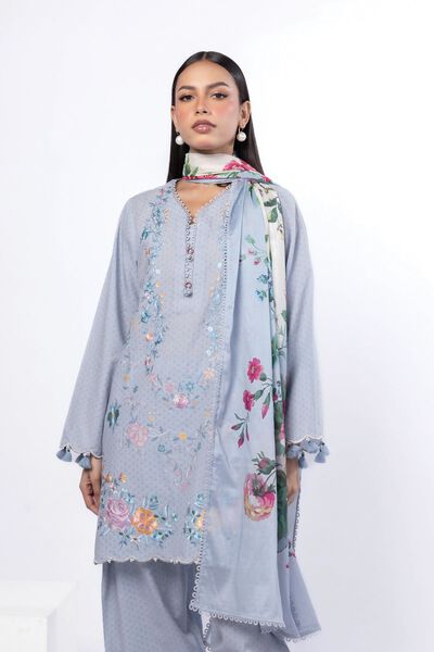 Embroidered | Cotton Dobby | Tailored 3 Piece | AED 300.00