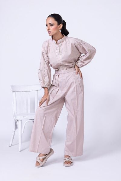 Dyed | Crosshatch Poplin | Trousers | AED 24.00