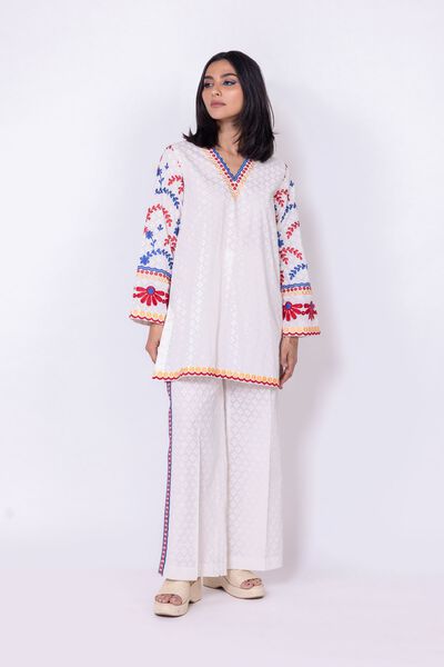 Embroidered | Cambric | Pants | AED 80.00