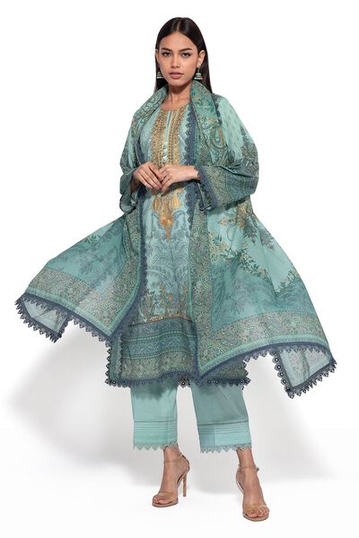 Lawn | Embroidered | Fabrics 3 Piece | AED 120.00