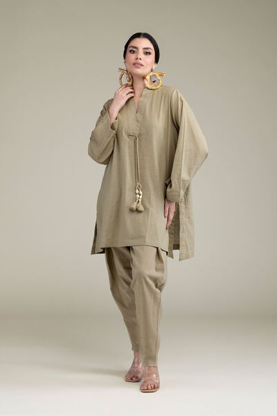 Dyed | Blended Linen | Solid Linen Shalwar | AED 65.00