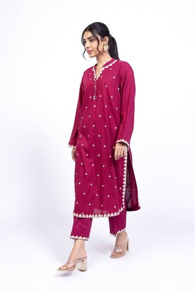 Embroidered | Heavy Textured Cotton | Kurta | AED 140.00
