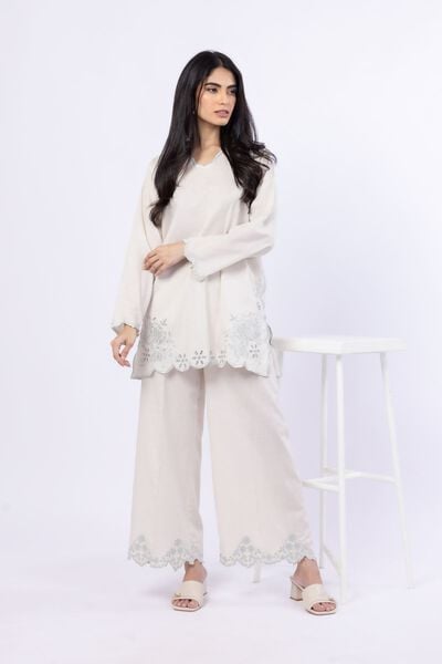 Embroidered | Linen Cotton | Pants | AED 92.00