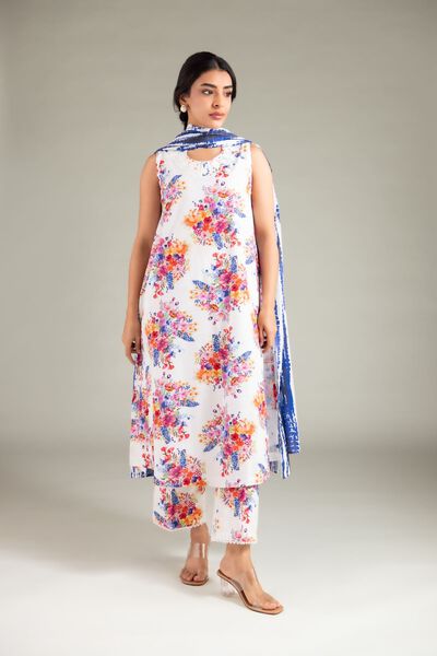 Printed  | Textured Cotton | Pants | AED 100.00